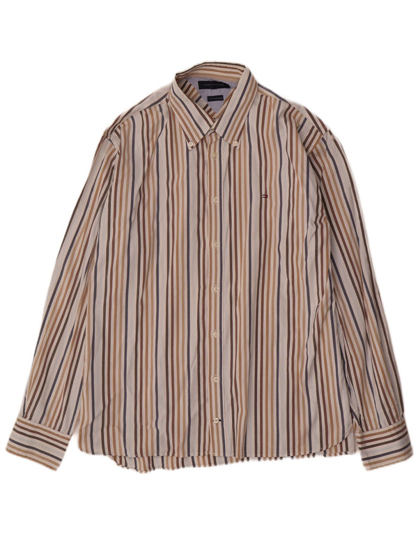 Cămașă pentru bărbați Tommy Hilfiger XL, bumbac cu dungi multicolore