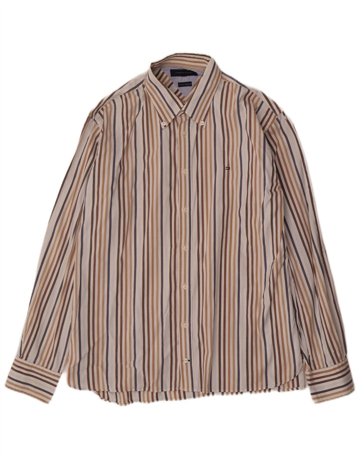 Cămașă pentru bărbați Tommy Hilfiger XL, bumbac cu dungi multicolore
