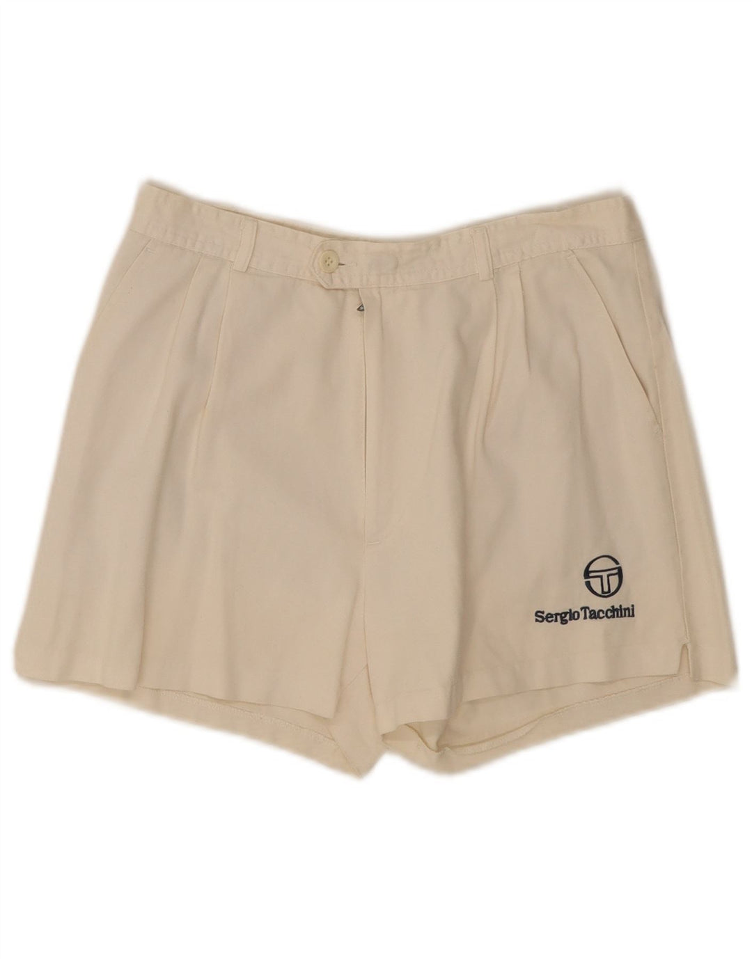Pantaloni scurți chino pentru bărbați Sergio Tacchini IT 46 Small W28 White