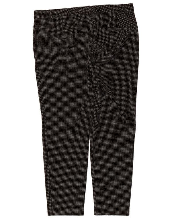 Pantaloni tăiați pentru femei Zara, slim EU 42 Large W32 L26 Black Spotted