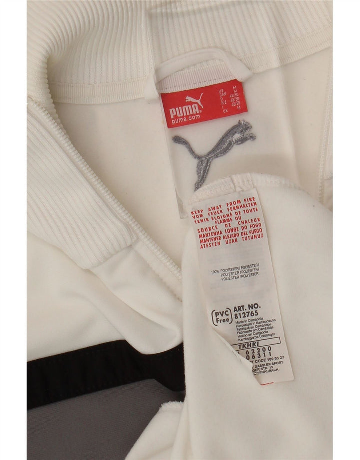 Jachetă de trening pentru bărbați Puma, alb mediu, poliester color bloc