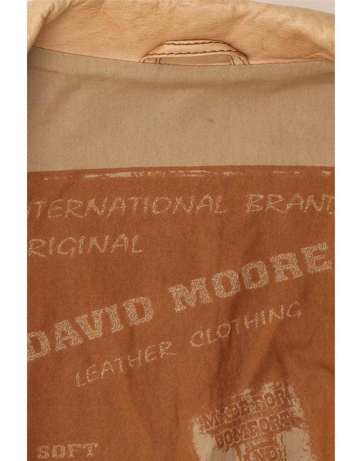 David Moore Jachetă de piele pentru bărbați UK 42 XL Brown Classic