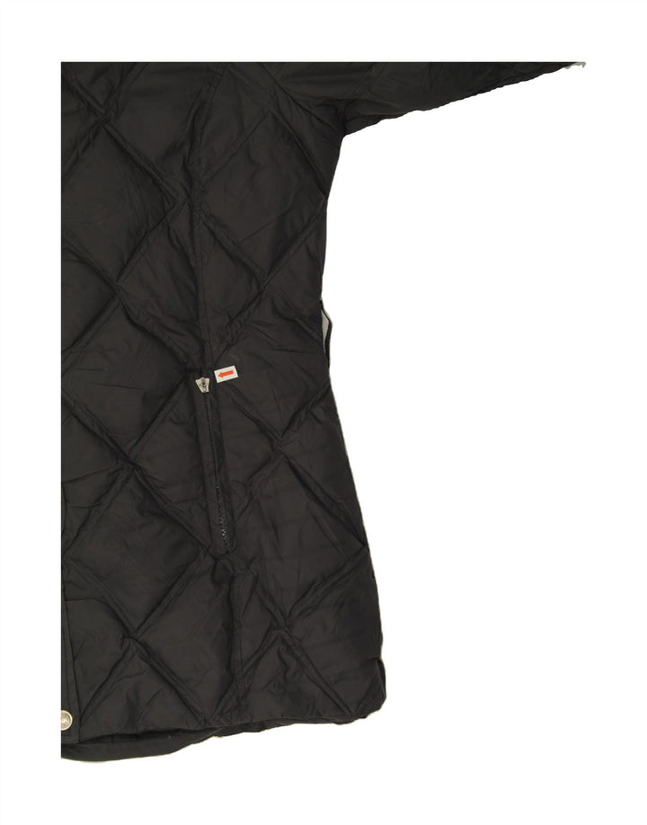TOMMY HILFIGER Womens Hooded Padded Jacket UK 14 Medium Grey Nylon Vintage Tommy Hilfiger and Second-Hand Tommy Hilfiger from Messina Hembry 