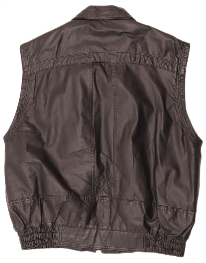 Gilet din piele pentru bărbați Rover & Lake IT 50 Large Black
