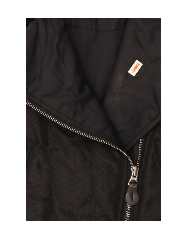 BOMB BOOGIE Womens Biker Jacket UK 16 Large Black Nylon Vintage Bomb Boogie and Second-Hand Bomb Boogie from Messina Hembry 