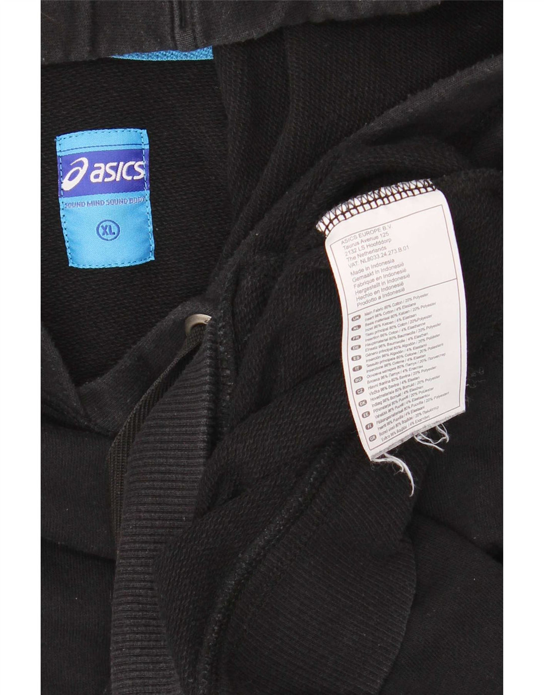 Pulover Asics pentru bărbați, XL, bumbac negru