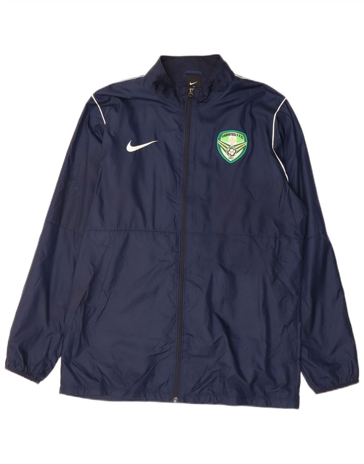 Jachetă de ploaie grafică NIKE pentru bărbați UK 40, mare, albastru, poliester