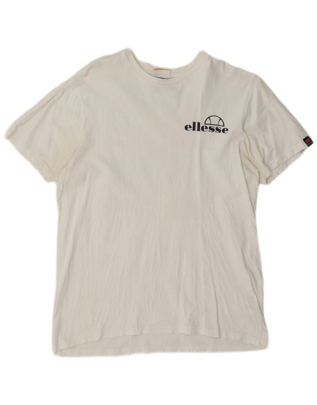 Tricou cu grafic pentru femei Ellesse, UK 14, bumbac alb mediu