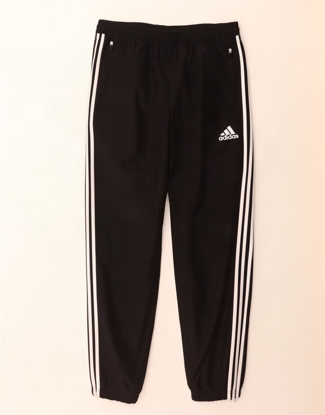 Pantaloni de trening pentru bărbați Adidas Pantaloni de jogging, mari, negru, poliester