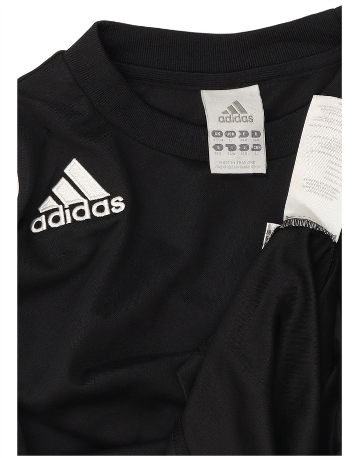 ADIDAS Climalite Top mânecă lungă pentru băieți 13-14 ani poliester negru