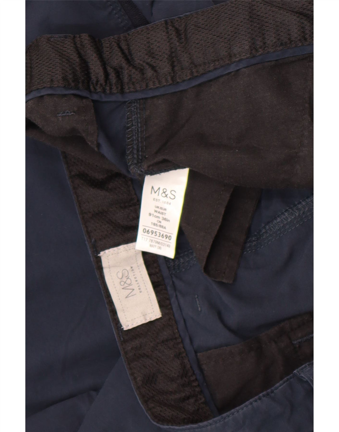 Pantaloni scurți cargo pentru bărbați Marks & Spencer W36 mari din bumbac bleumarin