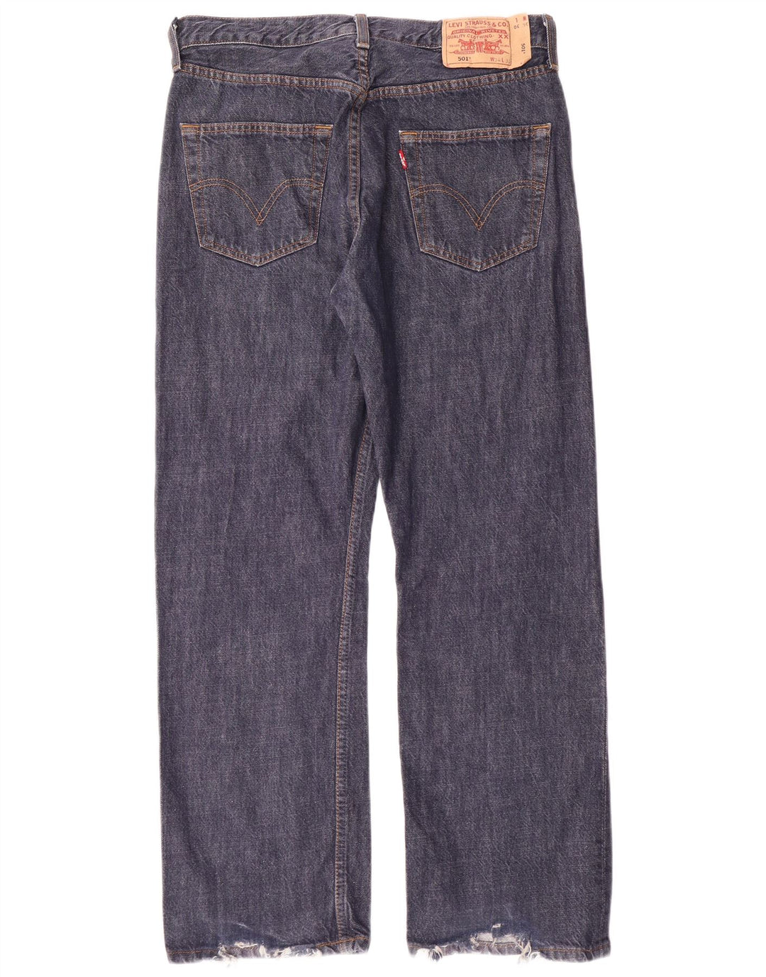 Blugi drepti pentru bărbați LEVI'S 501 W34 L30 bumbac bleumarin