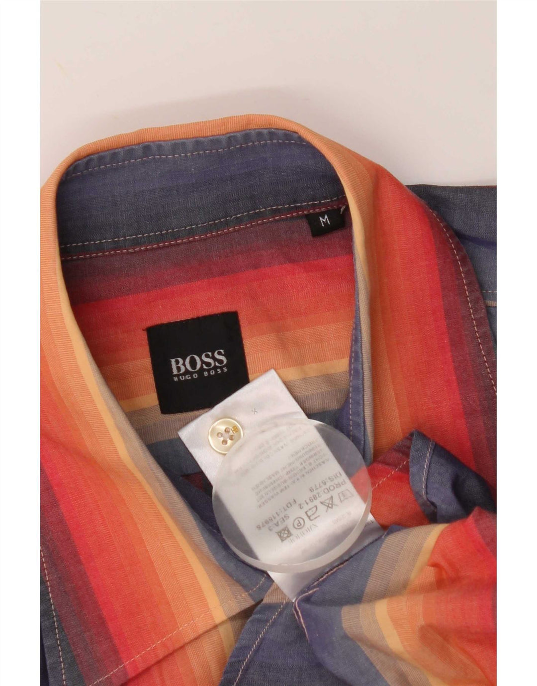 Cămașă pentru bărbați Hugo Boss, bumbac cu dungi medii, multicolore