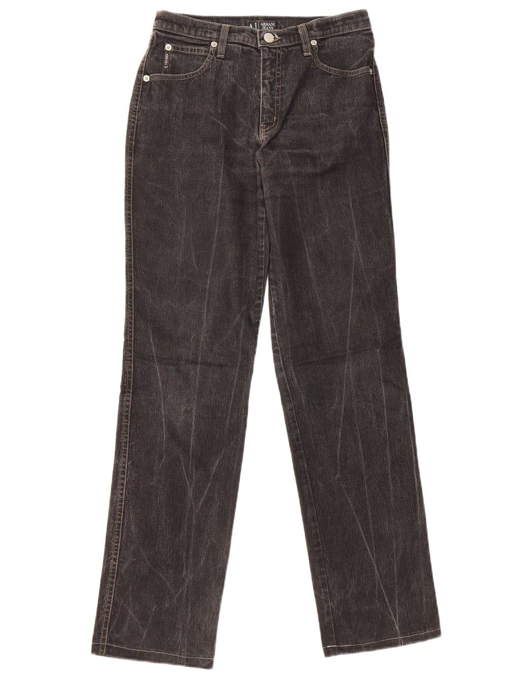 Blugi drepti pentru femei Armani W28 L30 bumbac negru
