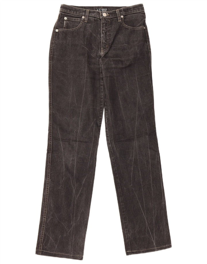 Blugi drepti pentru femei Armani W28 L30 bumbac negru