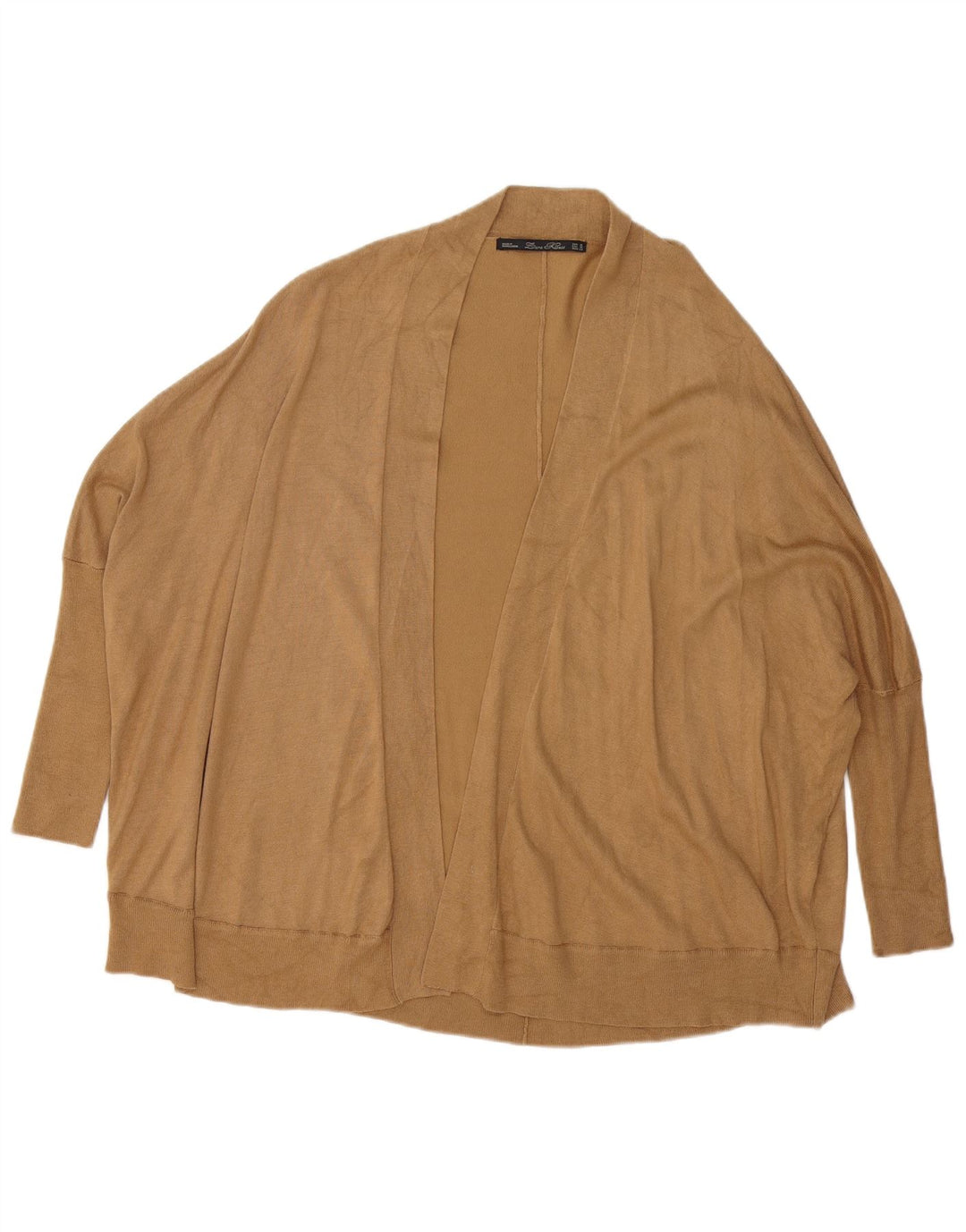 Pulover cardigan deschis supradimensionat pentru femei Zara UK 14 maro mediu
