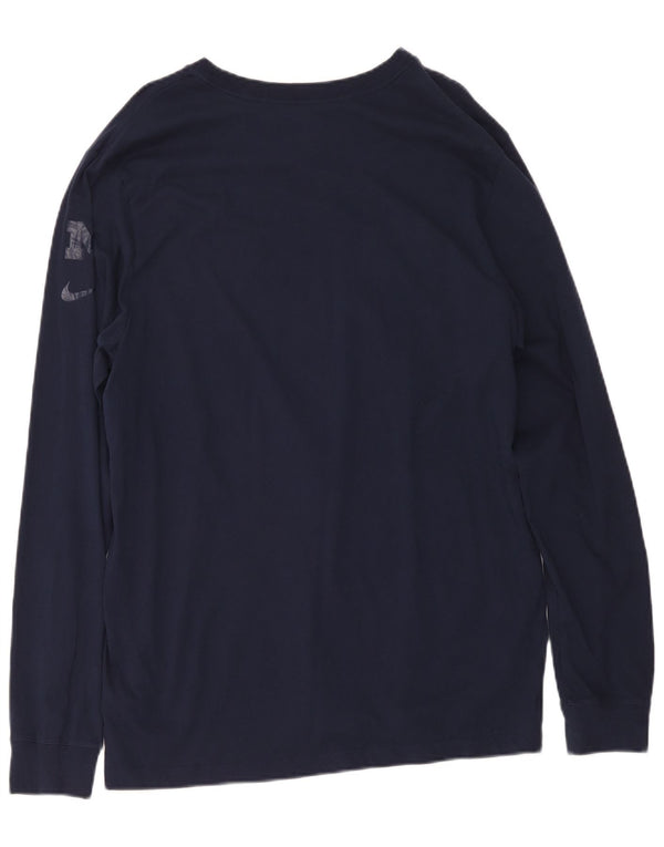 Nike pentru bărbați Michigan Graphic Top cu mânecă lungă XL, bumbac bleumarin