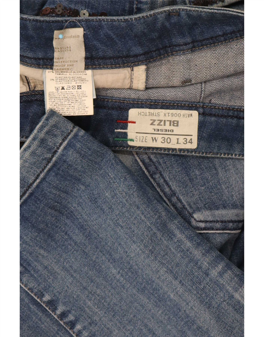 Blugi Blizz Slim pentru femei Diesel W30 L34 Bumbac albastru