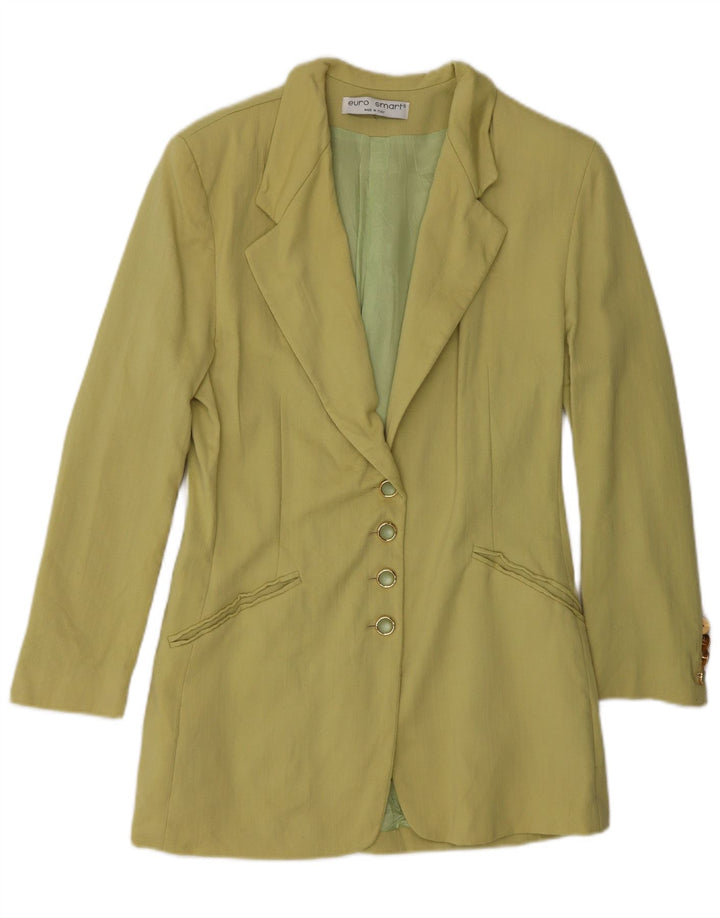 Jachetă vintage pentru femei cu 4 nasturi IT 44 Medium Khaki Viscose