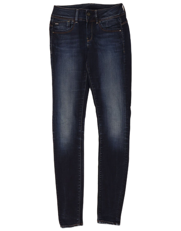 Blugi skinny G-Star Lynn pentru femei cu talie medie L30 L36 bleumarin