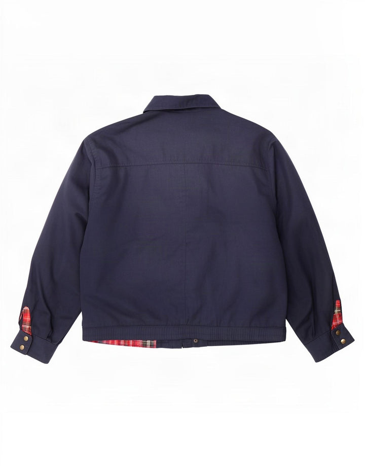 Bomber vintage pentru bărbați UK 40 mare, albastru, poliester