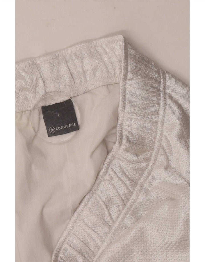 Pantaloni scurți sport Converse pentru bărbați, mari, alb, din poliester