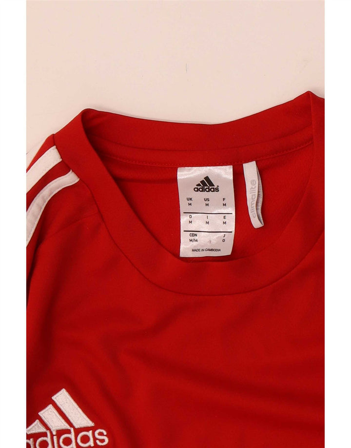Adidas Mens Climalite Medium Red Colourblock Poliester