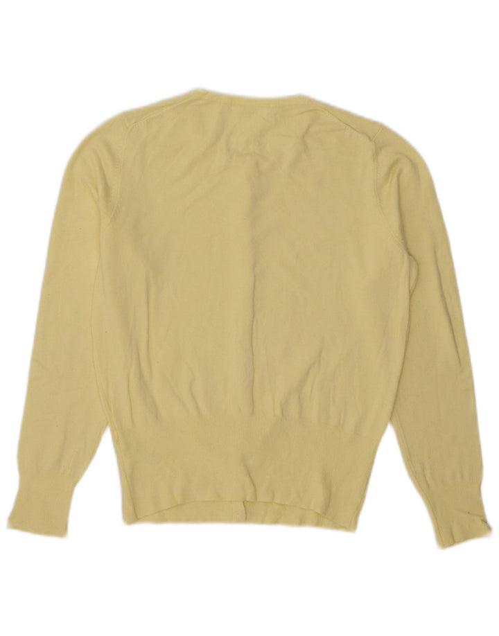 Pulover cardigan pentru femei Marks & Spencer UK 12, viscoză galbenă medie