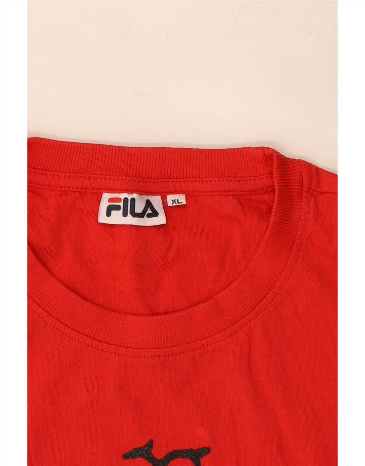 Tricou grafic pentru bărbați Fila Top XL Roșu