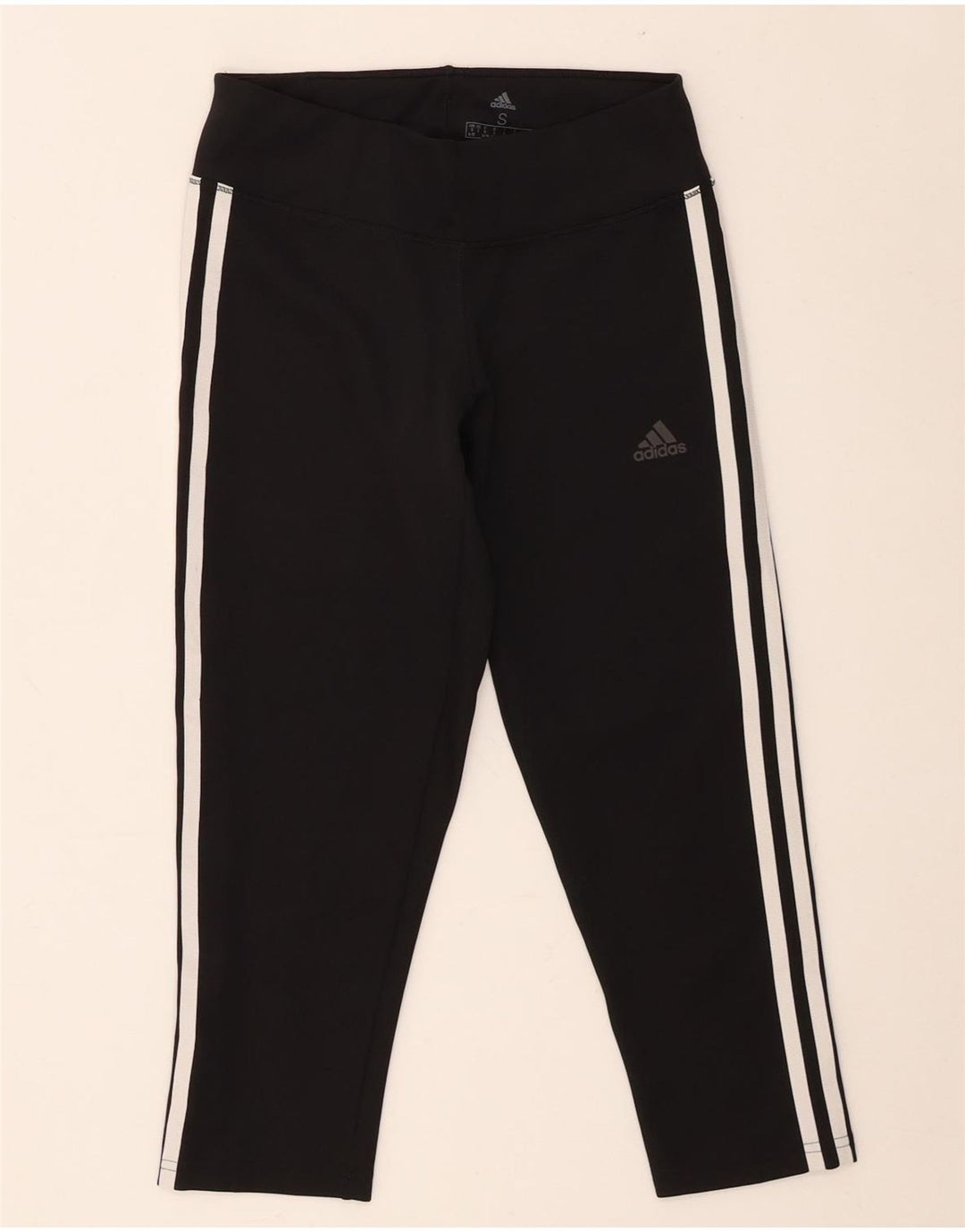 Leggings Adidas Climalite Capri pentru femei UK 8/10 Poliester negru mic