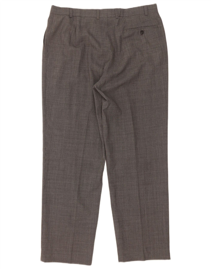 Pantaloni de costum pentru bărbați Marks & Spencer St. Michael W36 L31 gri Houndstooth