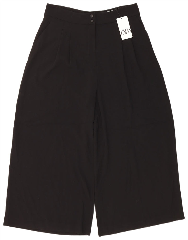 Pantaloni tăiați pentru femei Zara 2XL L34 L28 Poliester negru