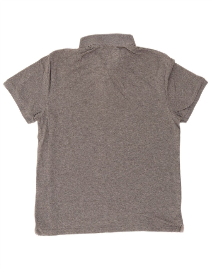 Tricou polo Lyle & Scott pentru bărbați, bumbac cu pete gri mediu