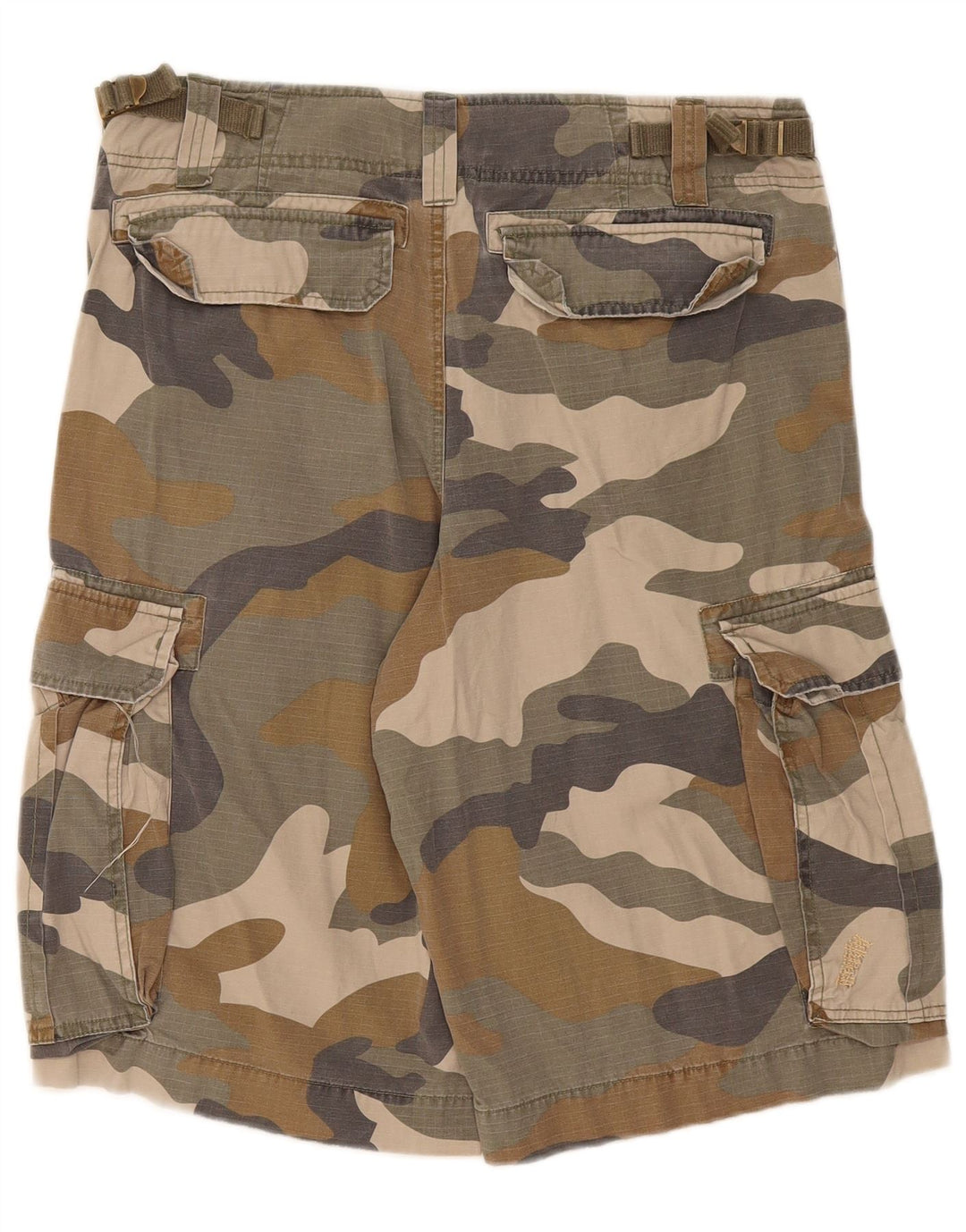 Pantaloni scurți cargo pentru bărbați LEE W32 bumbac camuflaj kaki mediu