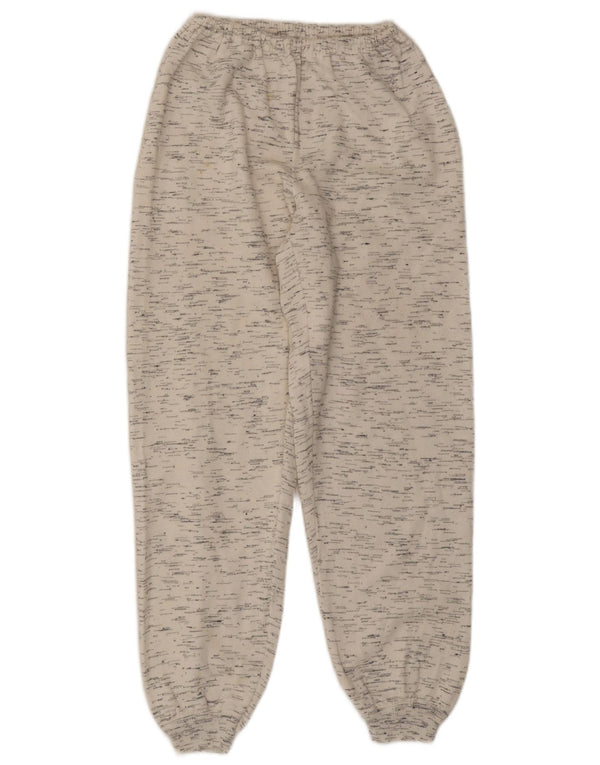 VINTAGE Pantaloni de trening pentru femei Pantaloni de jogging UK 8 Small Off White Flecked