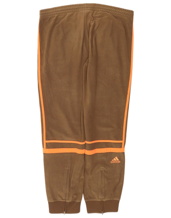 Pantaloni de trening din fleece Adidas pentru femei Pantaloni de jogging UK 16 Poliester bej mare