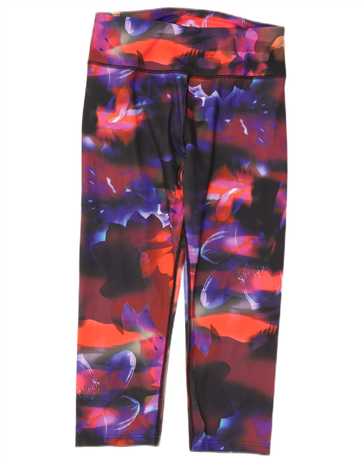 Leggings Capri FILA pentru femei UK 14 Poliester floral multicolor mare
