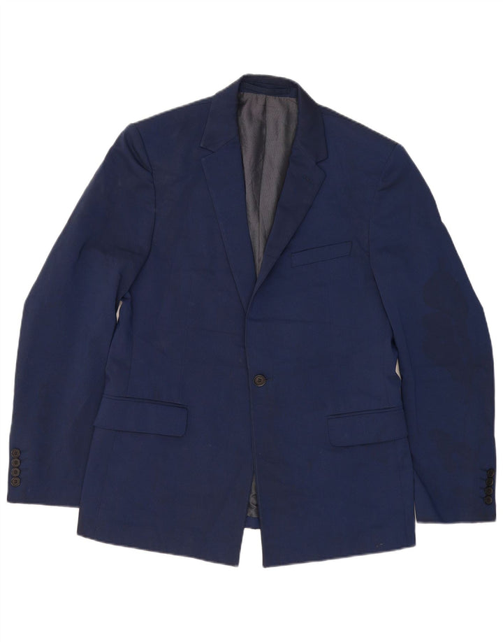 Jachetă pentru bărbați Marks & Spencer, cu 1 buton, UK 40, mare, bleumarin, clasică