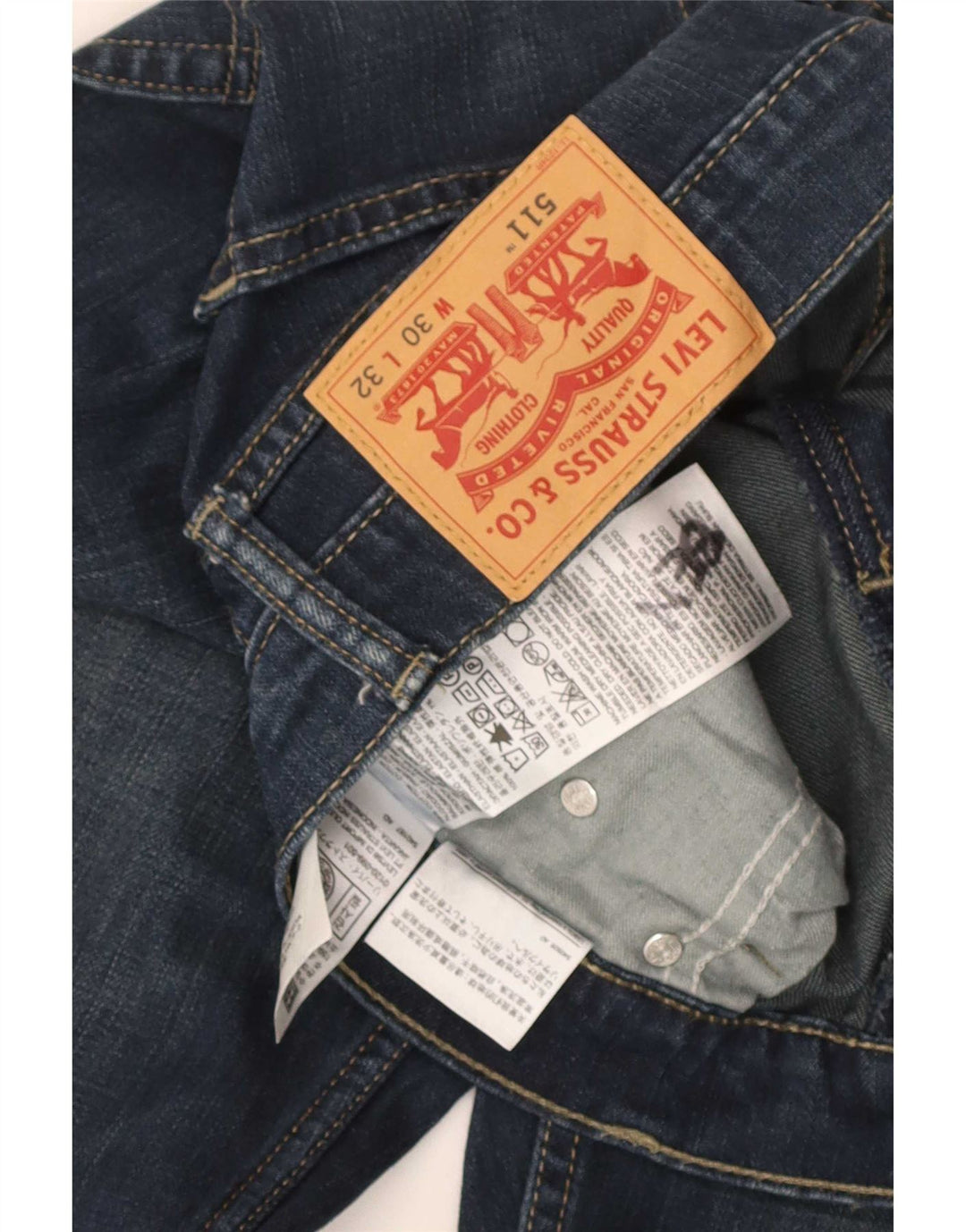 Blugi pentru bărbați Levi's 511 Slim W30 L32 Bumbac bleumarin