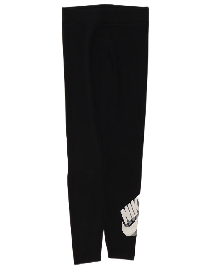 Leggings grafic NIKE pentru femei, strâns, UK 10, negru