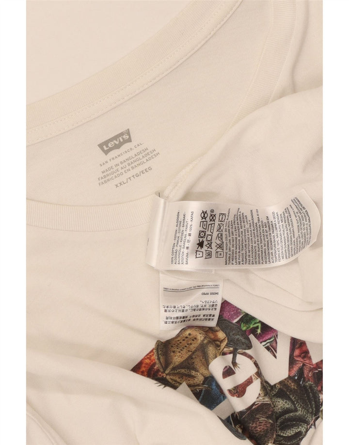 Tricou grafic Levi's pentru femei Top 2XL bumbac alb