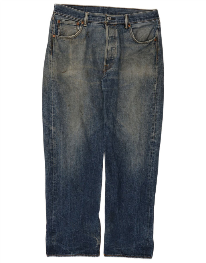 Blugi drepti pentru bărbați Levi's 501 W36 L29 Bumbac albastru