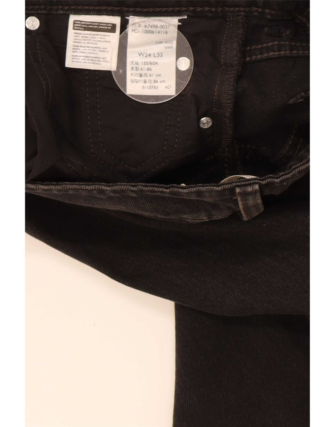 Blugi Levi's pentru femei cu picioare largi W24 L32 negri