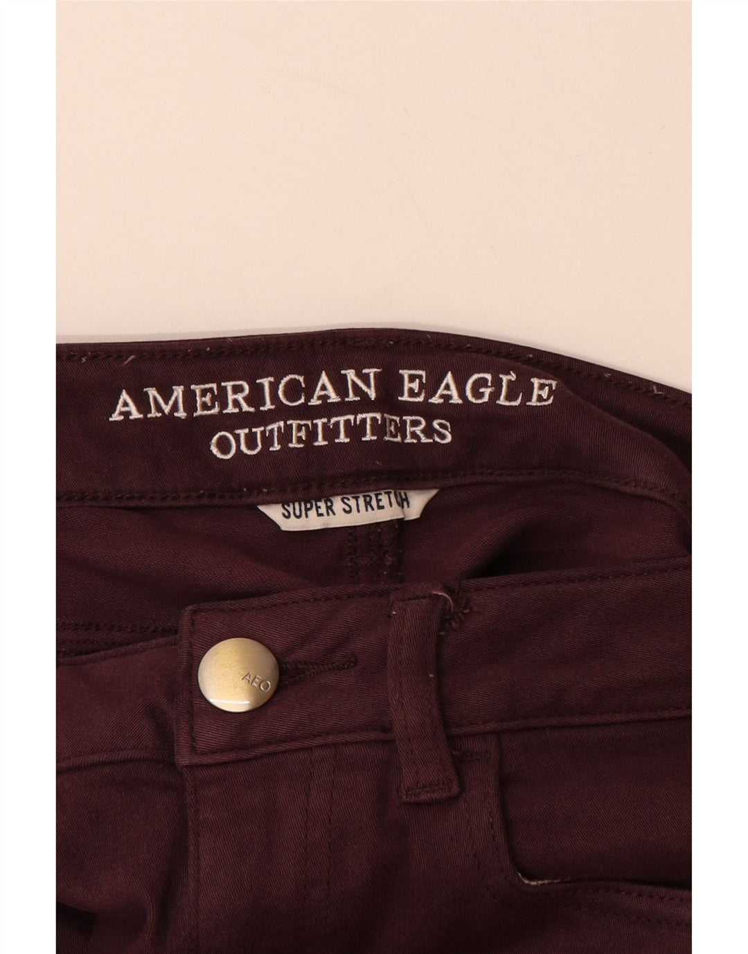 AMERICAN EAGLE OUTFITTERS Blugi tăiați pentru femei UK 8 Small W26 L24 Burgundy