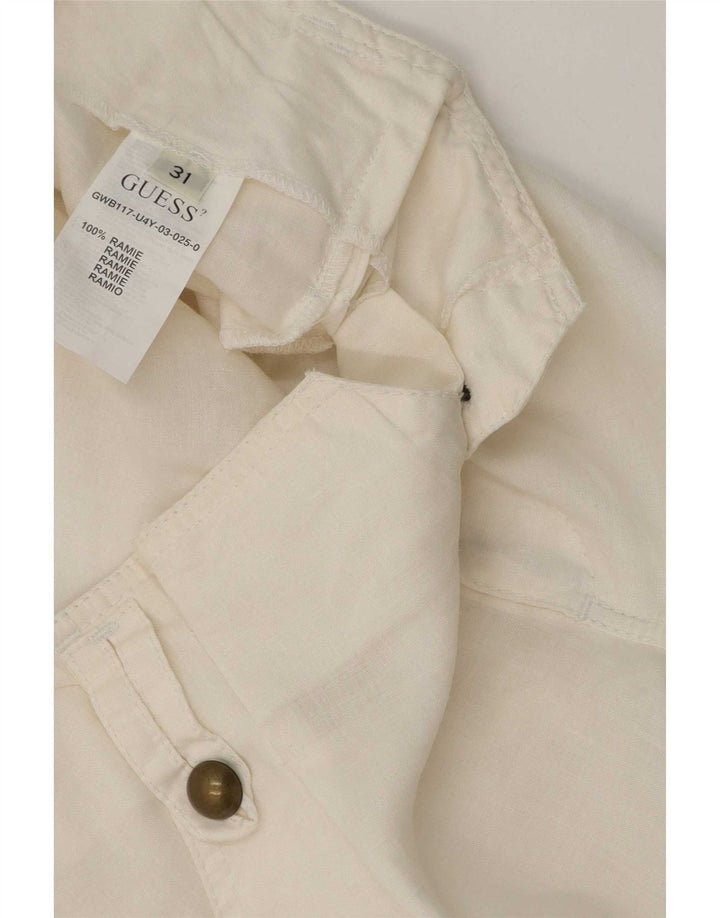 Pantaloni scurți casual Guess pentru femei W31 Medium White Ramie