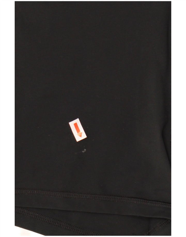 Pantaloni scurți sport Nike Dri Fit Graphic pentru femei UK 12 Poliester mediu negru