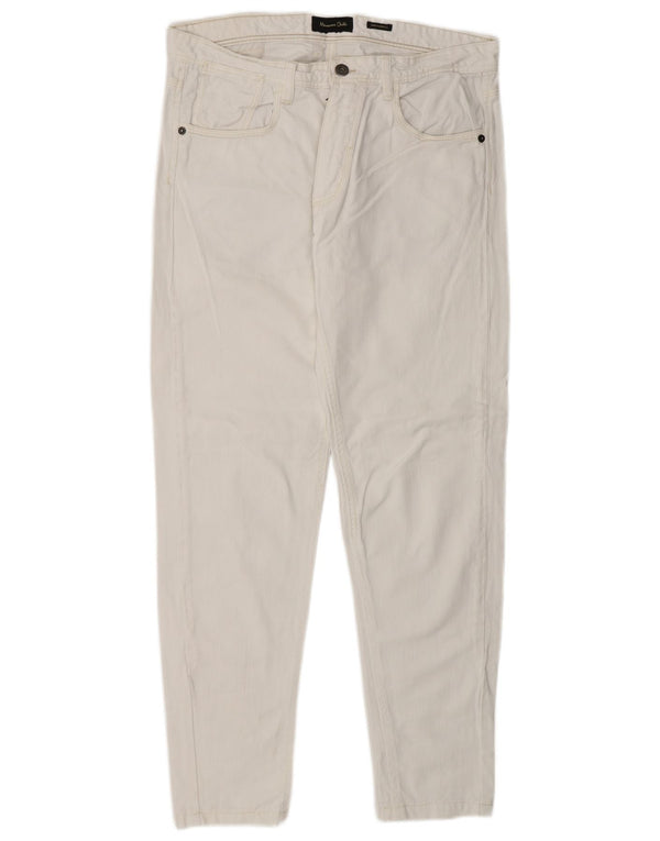 Blugi slim pentru bărbați Massimo Dutti EU 40 Medium W31 L29 Alb