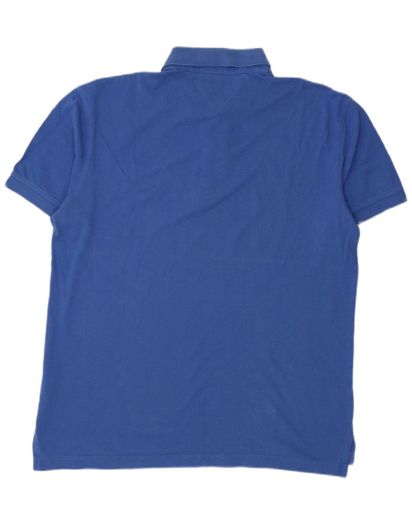 Tricou polo TOMMY HILFIGER pentru bărbați, bumbac albastru 2XL