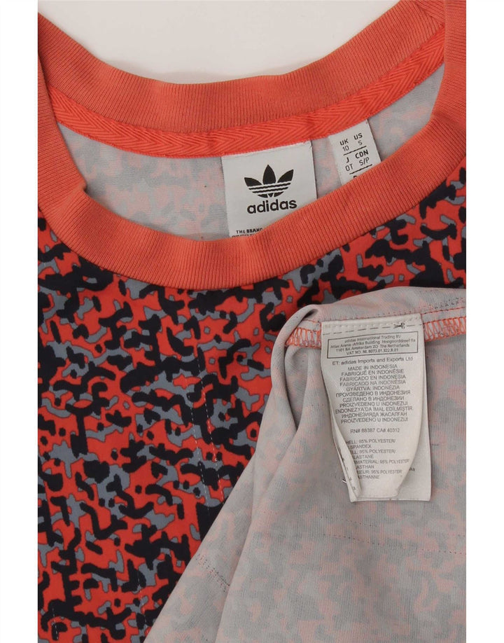 Rochie tricou cu model abstract pentru femei Adidas UK 10 mic multicolor