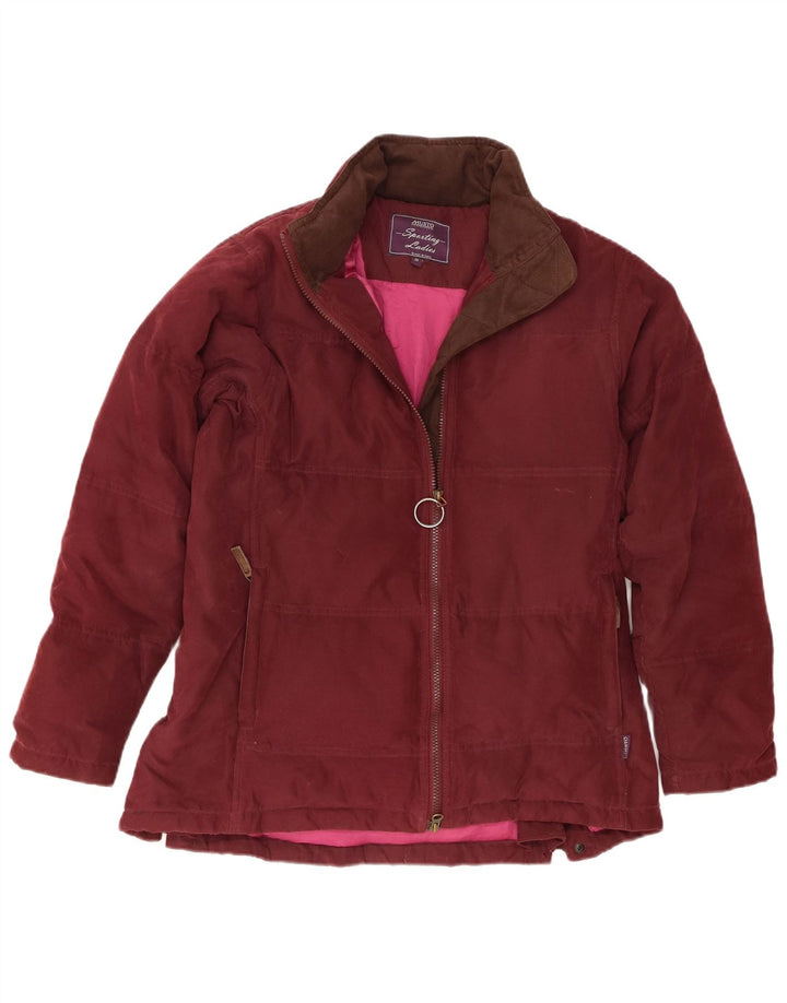 Jachetă căptușită supradimensionată pentru femei Musto UK 10 Small Maroon Poliester